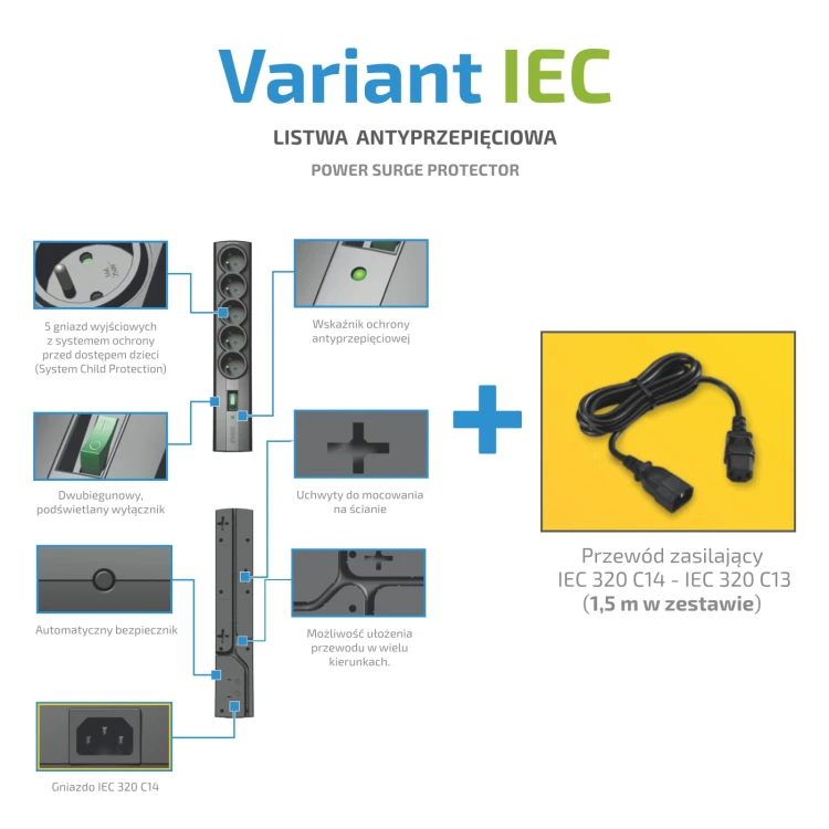 LISTWA ANTYPRZEPIĘCIOWA EVER VARIANT IEC-1158746