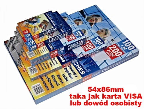 Folia 54x86mm do laminowania błyszcząca 150 micronów-1178763