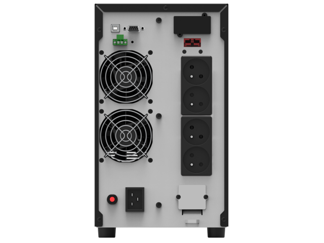 UPS POWERWALKER VFI 3000 AT FR ON-LINE 3000VA 4X 230V PL TERMINAL USB-B RS-232 EPO LCD TOWER-1151524