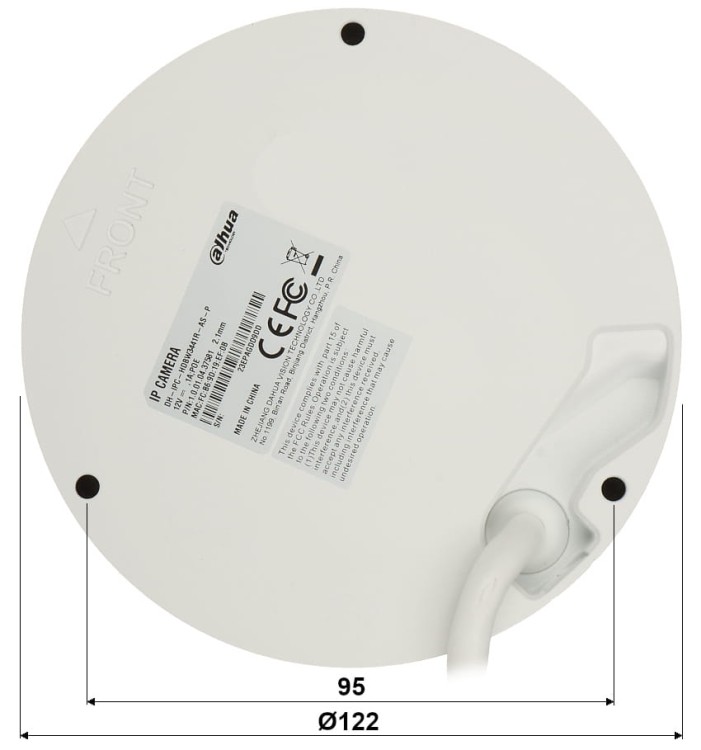 KAMERA WANDALOODPORNA IP IPC-HDBW3441R-AS-P-0210B WizSense - 4.7Mpx 2.1mm DAHUA-1446078