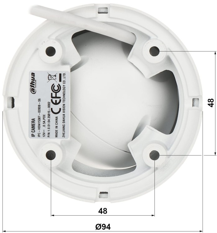 KAMERA IP IPC-HDW1530T-0280B-S6 - 5Mpx 2.8mm DAHUA-1322201