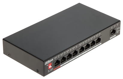 SWITCH POE PFS3009-8ET1GT-96-V2 8-PORTOWY DAHUA-1322644