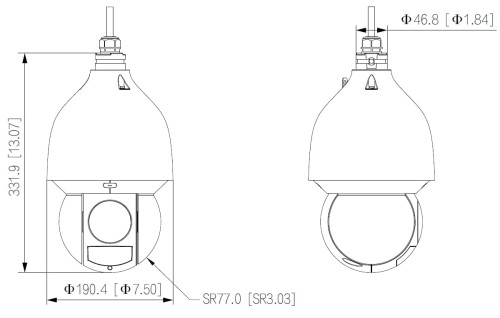 KAMERA IP SZYBKOOBROTOWA ZEWNĘTRZNA SD5A432GB-HNR - 3.7Mpx 4.8... 154mm DAHUA-1517059