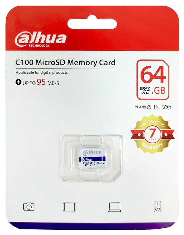 KARTA PAMIĘCI TF-C100/64GB microSD UHS-I 64GB DAHUA-1328379