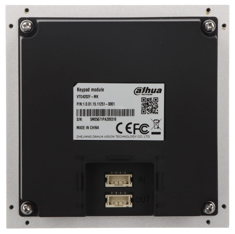 MODUŁ KLAWIATURY VTO4202F-MK DO MODUŁU VTO4202F-P DAHUA-1334652