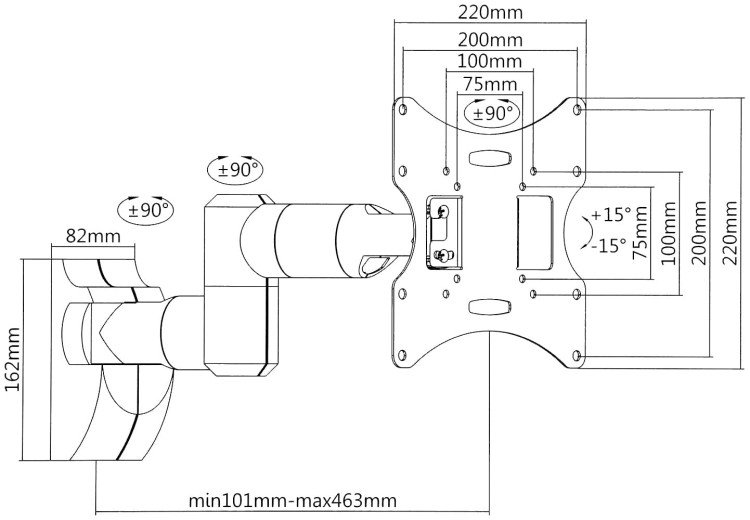 UCHWYT DO TELEWIZORA LUB MONITORA BRATECK-LCD-503AN-1345406