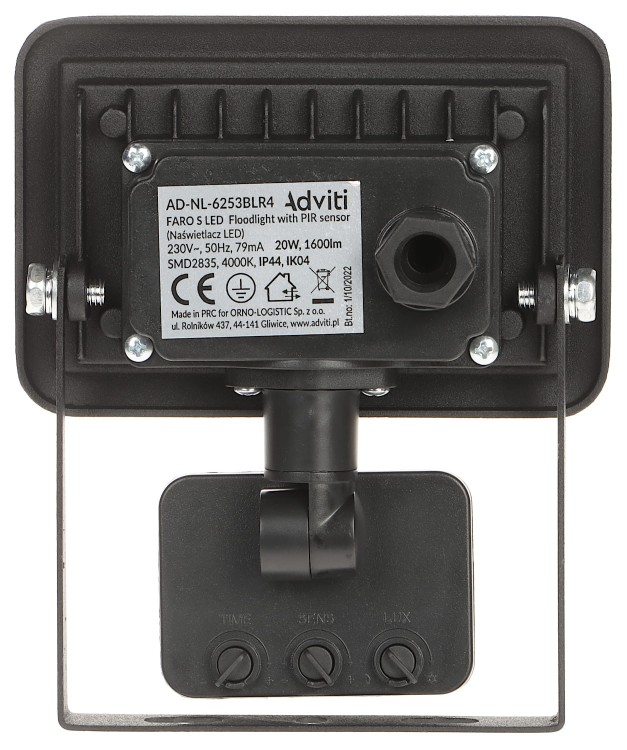 REFLEKTOR LED Z CZUJNIKIEM RUCHU AD-NL-6253BLR4 ADVITI-1469628