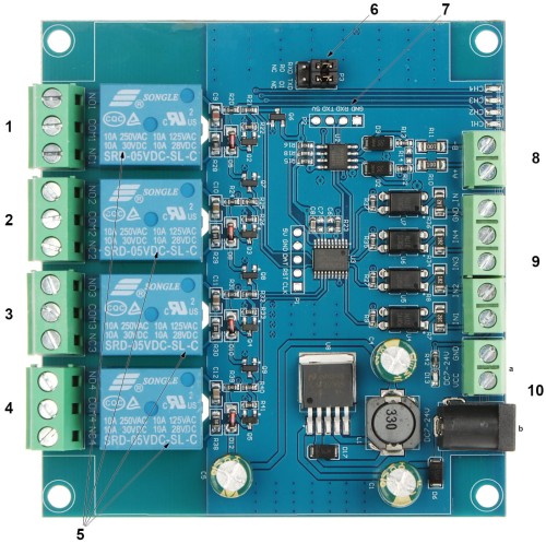 MODUŁ PRZEKAŹNIKOWY 4R-D7 Modbus RTU-1324400
