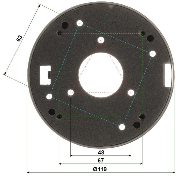 UCHWYT SUFITOWY DO KAMER KULISTYCH BD-CV15-1350956