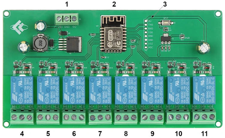 MODUŁ PRZEKAŹNIKOWY ESP12-8R-D8 Wi-Fi-1324238