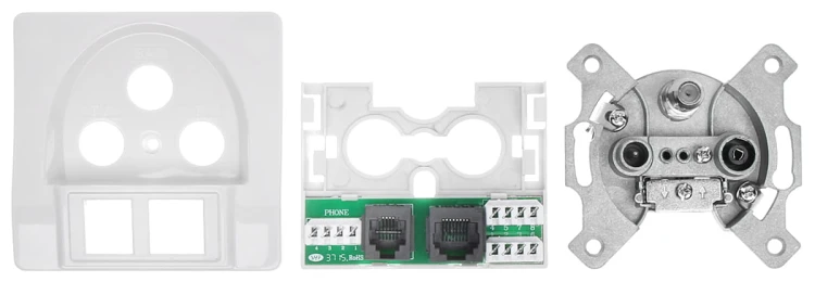 GNIAZDO KOŃCOWE GAR-SAT/2RJ R-TV SAT+RJ45+RJ11-1355112