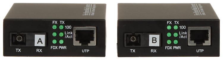 MEDIA KONWERTER JEDNOMODOWY   OM1-SM KOMPLET TXRX-1347263
