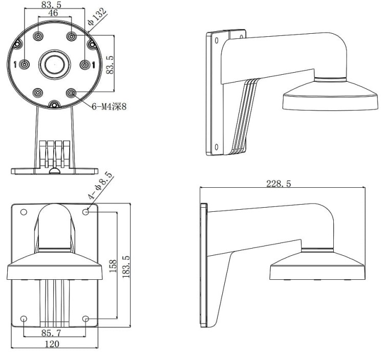 UCHWYT KAMERY DS-1273ZJ-130-TRL Hikvision-1346117