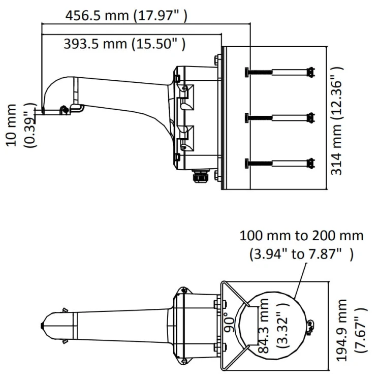 UCHWYT KAMERY DS-1604ZJ-BOX-POLE Hikvision-1320057