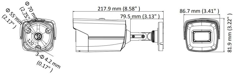 KAMERA AHD, HD-CVI, HD-TVI, PAL DS-2CE16H8T-IT3F(2.8mm) - 5Mpx Hikvision-1339563