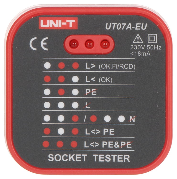 TESTER GNIAZD SIECIOWYCH UT-07A-EU UNI-T-1329765