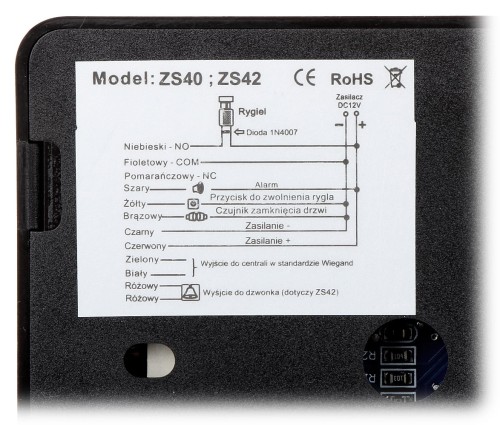 ZAMEK SZYFROWY ZS40B VIDOS-1341823