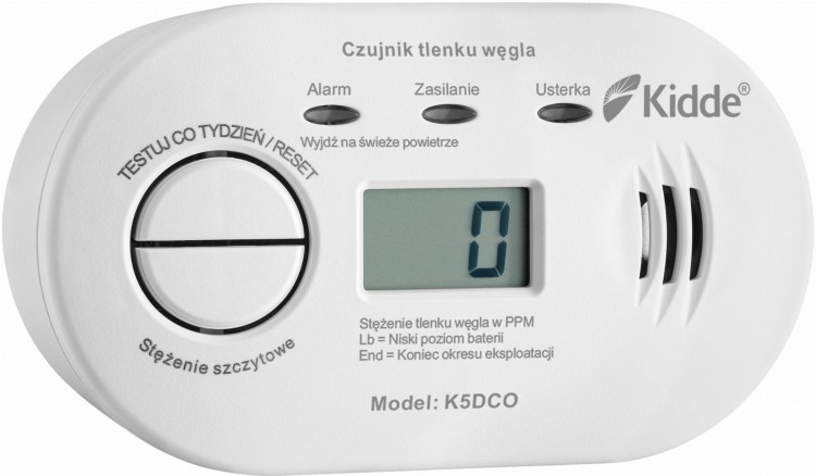 Czujnik czadu z wyświetlaczem Kidde K5DCO-1500949