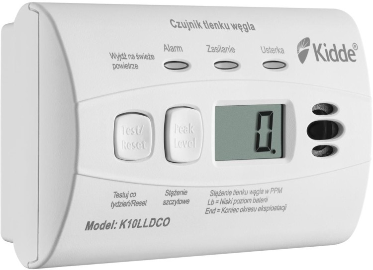 Czujnik czadu z wyświetlaczem Kidde K10LLDCO-1501002