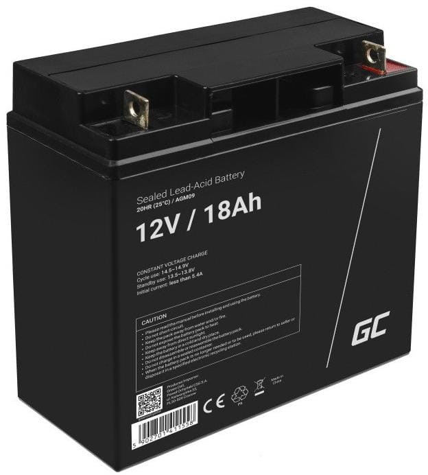 AKUMULATOR AGM Green Cell VRLA 12V 18Ah-1498376