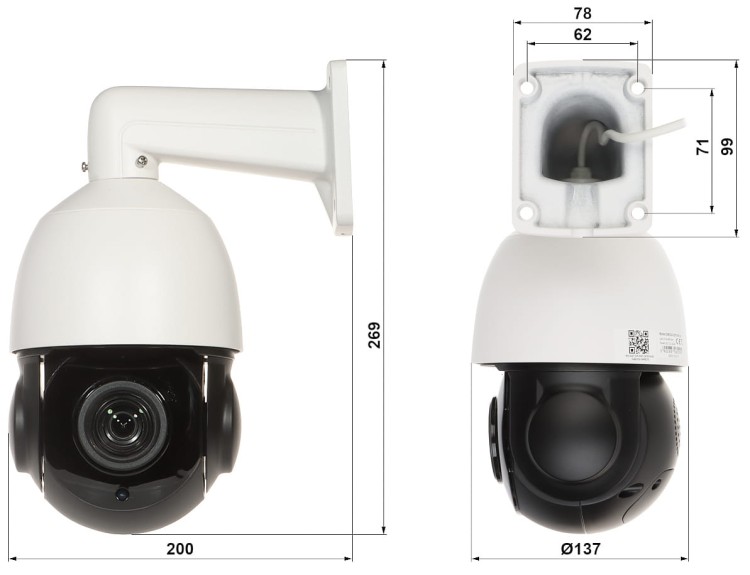 KAMERA IP SZYBKOOBROTOWA ZEWNĘTRZNA OMEGA-51P18-8P - 5Mpx 5.35... 96.3mm-1360952