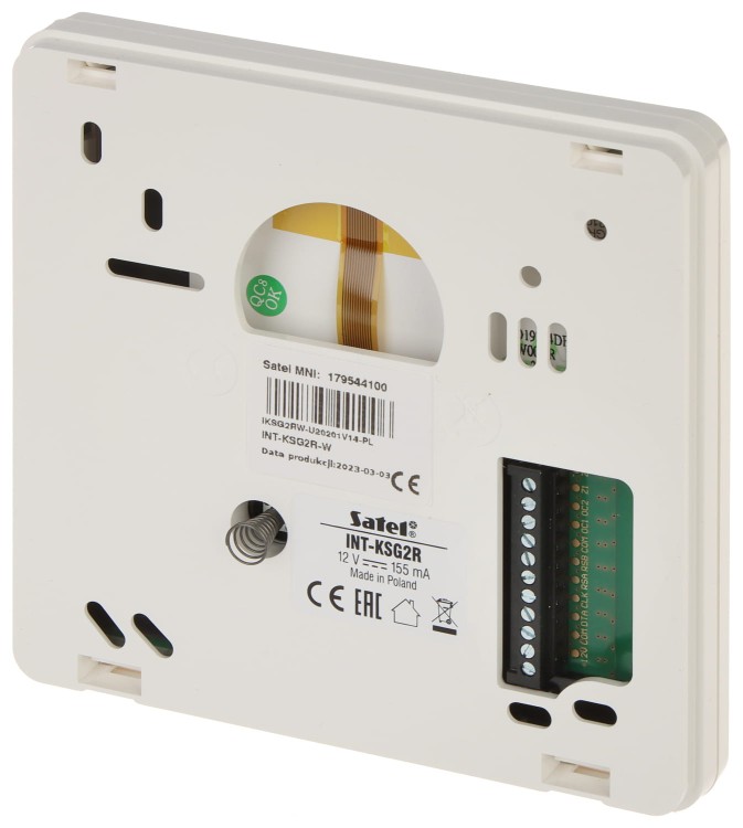 KLAWIATURA SENSORYCZNA DO CENTRALI ALARMOWEJ INT-KSG2R-W SATEL-1551490