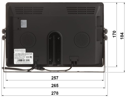 REJESTRATOR MOBILNY Z MONITOREM ATE-NTFT10-T3 4 KANAŁY 10" AUTONE-1320002
