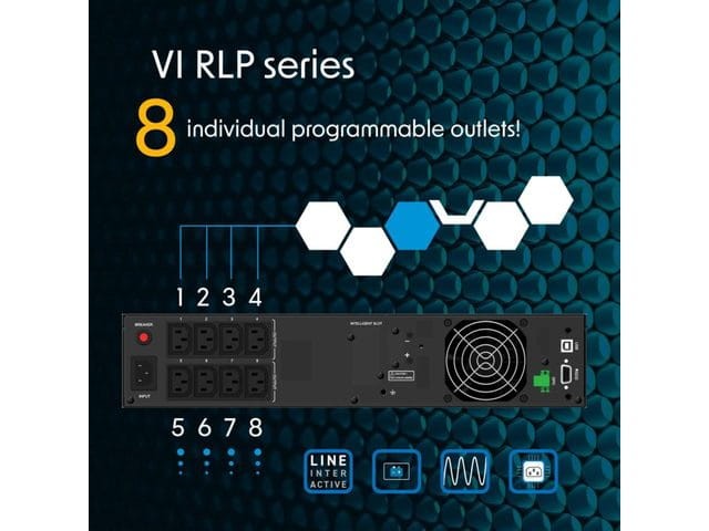 UPS RACK POWERWALKER VI 1000 RLP LINE-INTERACTIVE 1000VA 8X IEC C13 USB-B EPO LCD 2U-1544673