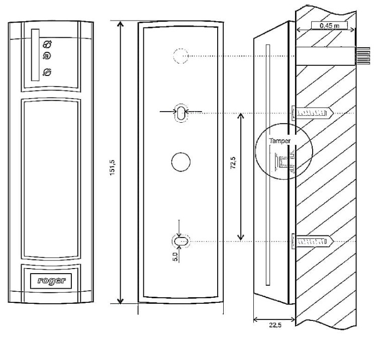 KONTROLER DOSTĘPU PR311SE-BK ROGER-1347463