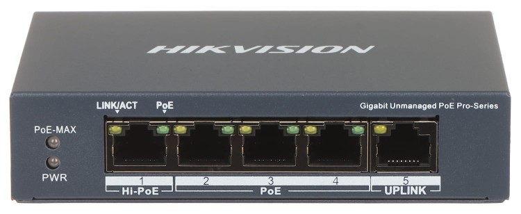 SWITCH POE DS-3E0505HP-E 4-PORTOWY Hikvision-1580700