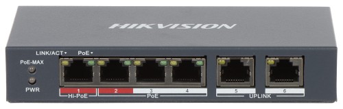 SWITCH POE DS-3E1106HP-EI 4-PORTOWY Hikvision-1613320