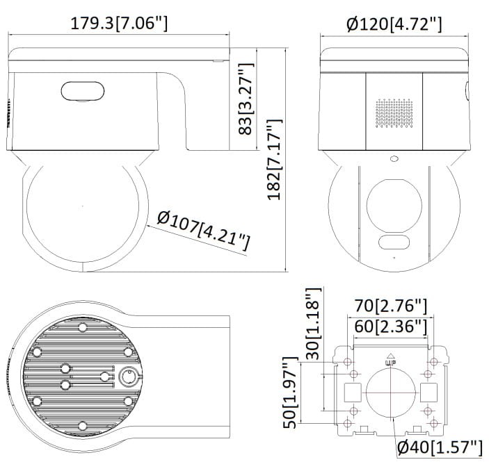 KAMERA IP SZYBKOOBROTOWA ZEWNĘTRZNA DS-2DE3A400BW-DE(F1)(T5) ACUSENSE 3.7Mpx 4mm Hikvision-1629067