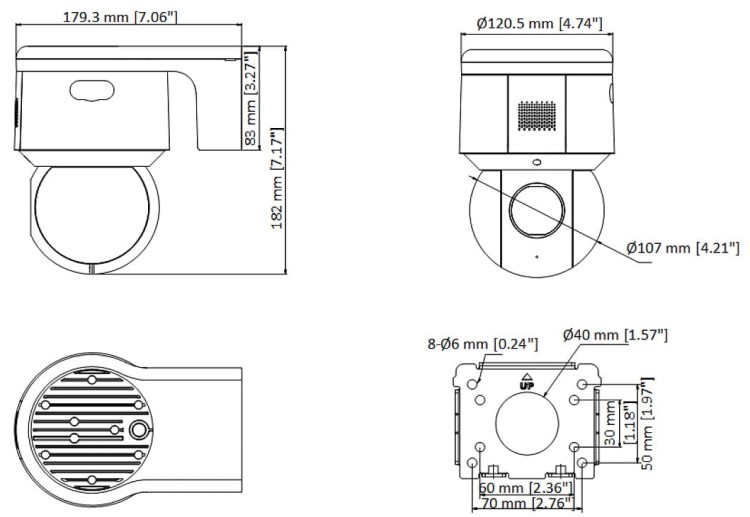 KAMERA IP SZYBKOOBROTOWA ZEWNĘTRZNA DS-2DE3A404IWG-E 3.7Mpx 2.8... 12mm Hikvision-1629074