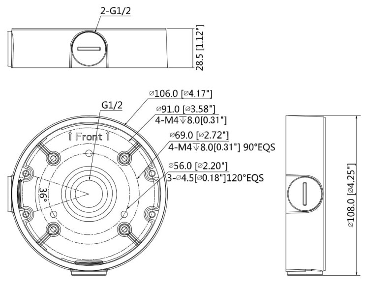 UCHWYT KAMERY PFA139-B DAHUA-1624604