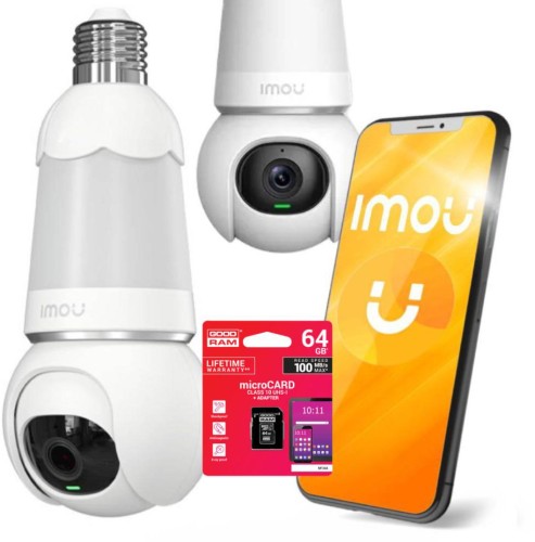 Kamera IP Imou kamera żarówka Bulb Cam 5MP IPC z kartą pamięci 64BG Goodram-1640431