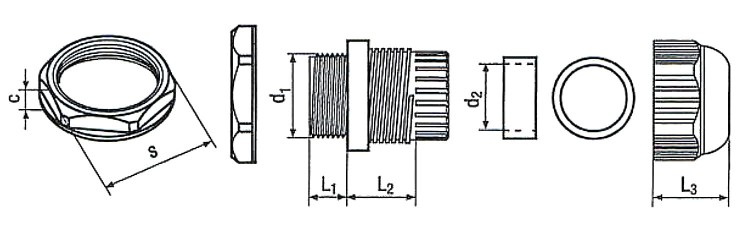 DŁAWNICA IZOLACYJNA ML-146 IP68 M12 x 1.25-1348399