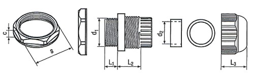 DŁAWNICA IZOLACYJNA ML-147 IP68 M16 x 1.5-1348403