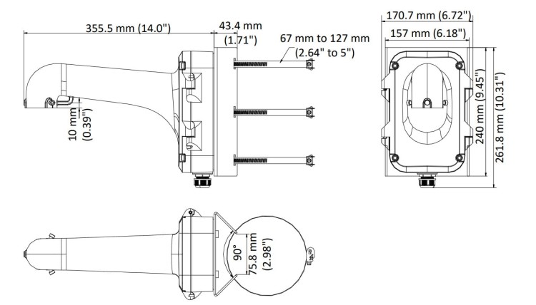 UCHWYT KAMERY DS-1604ZJ-POLE Hikvision-1664793