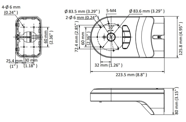 UCHWYT KAMERY DS-1294ZJ-PT Hikvision-1648091