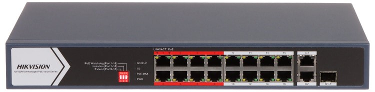 SWITCH POE DS-3E0318P-E/M(C) 16-PORTOWY SFP Hikvision-1650665