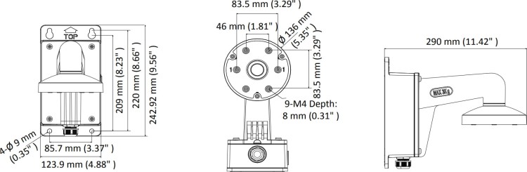 UCHWYT KAMERY DS-1273ZJ-135B Hikvision-1664248