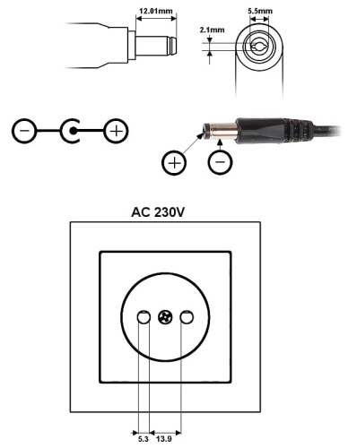 ZASILACZ 12V/1.25A/5.5-1349715