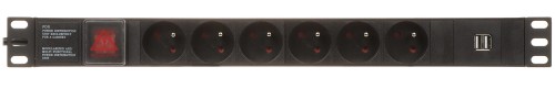 LISTWA ZASILAJĄCA PD-6/R-USB-1623564