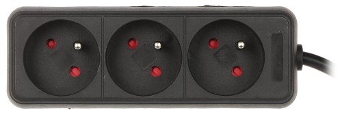 LISTWA ZASILAJĄCA PR-1.5M-3G/B (3 GNIAZDA) 1.3m-1664852