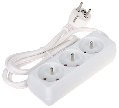 LISTWA ZASILAJĄCA PR-1.5M-3G/W (3 GNIAZDA) 1.3m-1568105