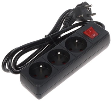 LISTWA ZASILAJĄCA PR-1.5M-3G-SW/B (3 GNIAZDA) 1.3m-1664857