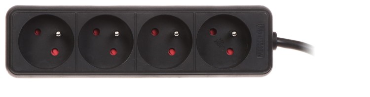 LISTWA ZASILAJĄCA PR-1.5M-4G/B (4 GNIAZDA) 1.3m-1664864