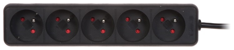 LISTWA ZASILAJĄCA PR-1.5M-5G/B (5 GNIAZD) 1.3m-1664873