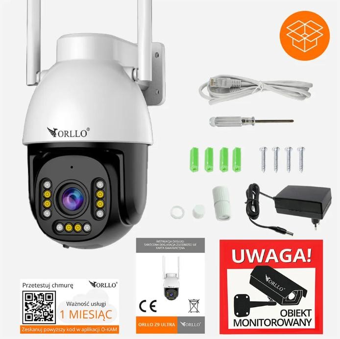 Kamera IP Orllo zewnętrzna obrotowa zoom x10 ORLLO Z9 ULTRA-1681852