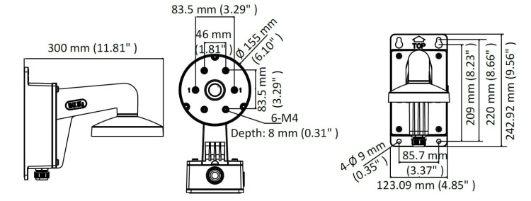 UCHWYT KAMERY DS-1473ZJ-155B Hikvision-1682786